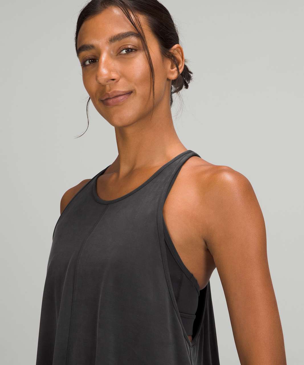 Lululemon High Neck Racerback Tank Top - Black - lulu fanatics