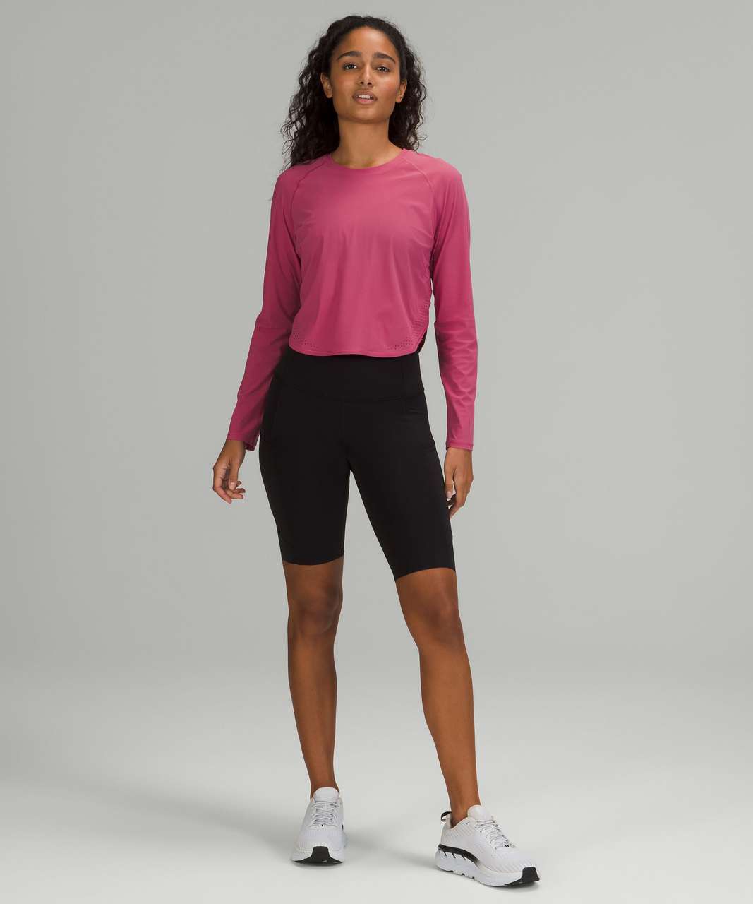 Lululemon Crew Neck UV Protection Running Long Sleeve - Pink Lychee