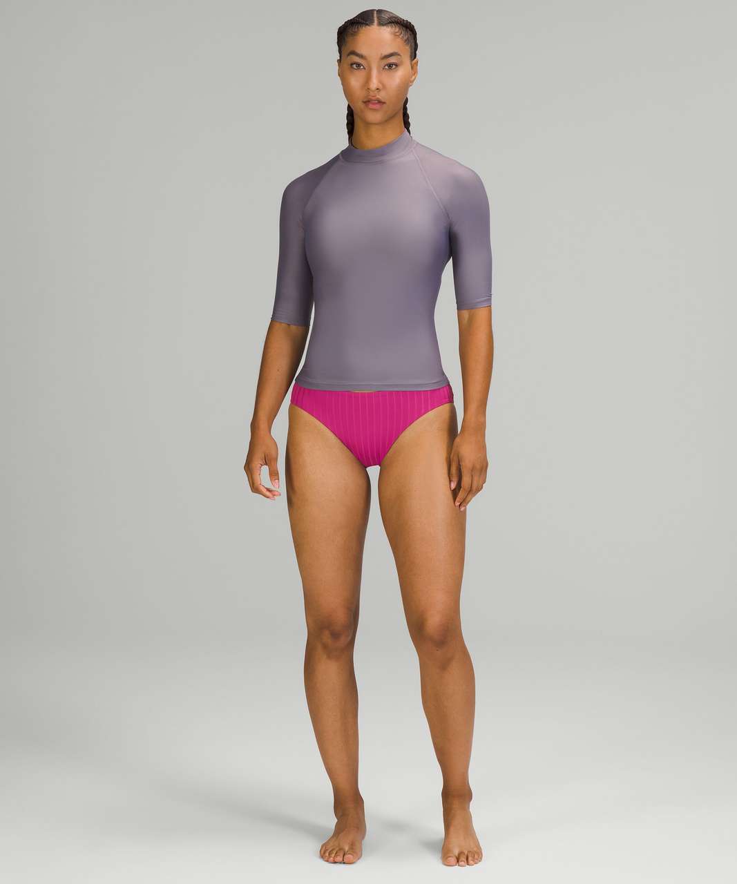 Lululemon Waterside UV Protection Short-Sleeve Rash Guard - Dusky Lavender