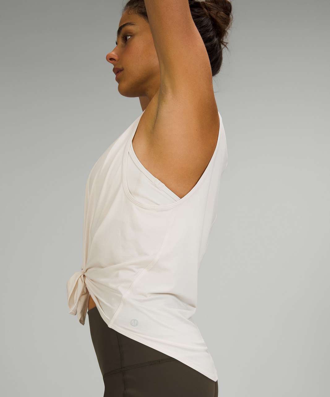 Lululemon Flow Y 2-in-1 Yoga Tank Top *Light Support, A–C Cups - White Opal