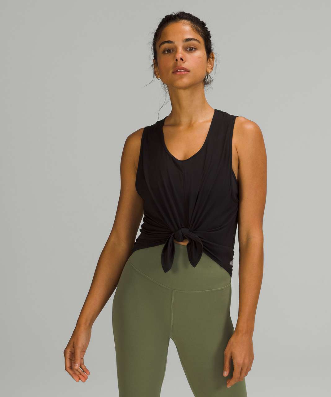 Lululemon Flow Y 2-in-1 Yoga Tank Top *Light Support, A–C Cups - Black - lulu  fanatics