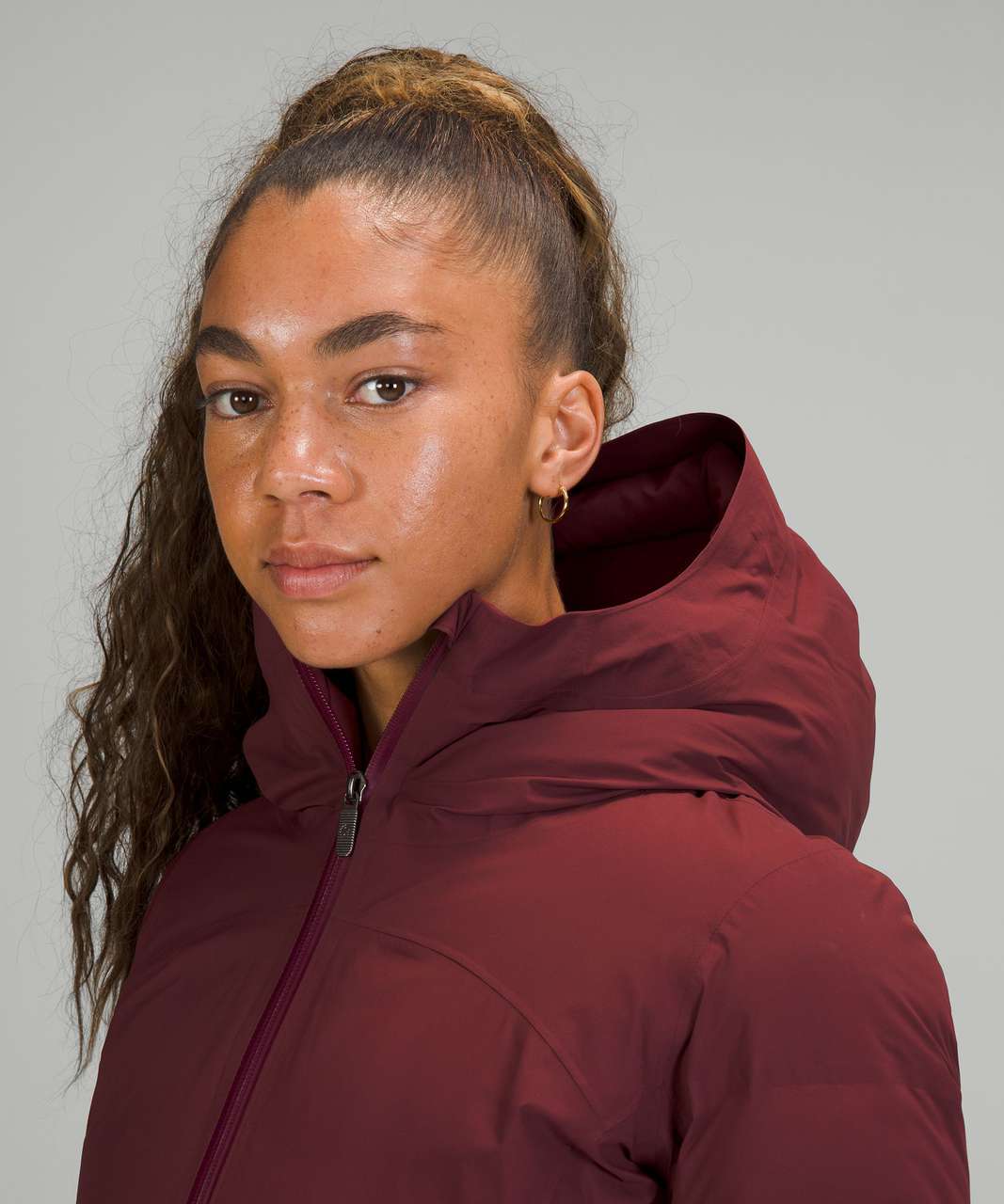 Lululemon Sleet Street Long Jacket - Red Merlot