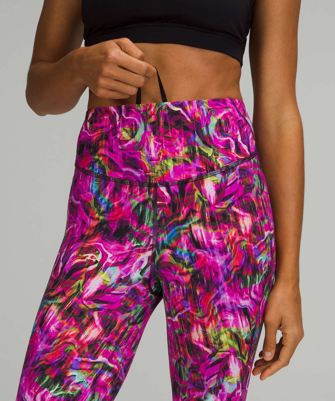 Lululemon Base Pace High-Rise Crop 17" - Hyper Flow Pink Multi