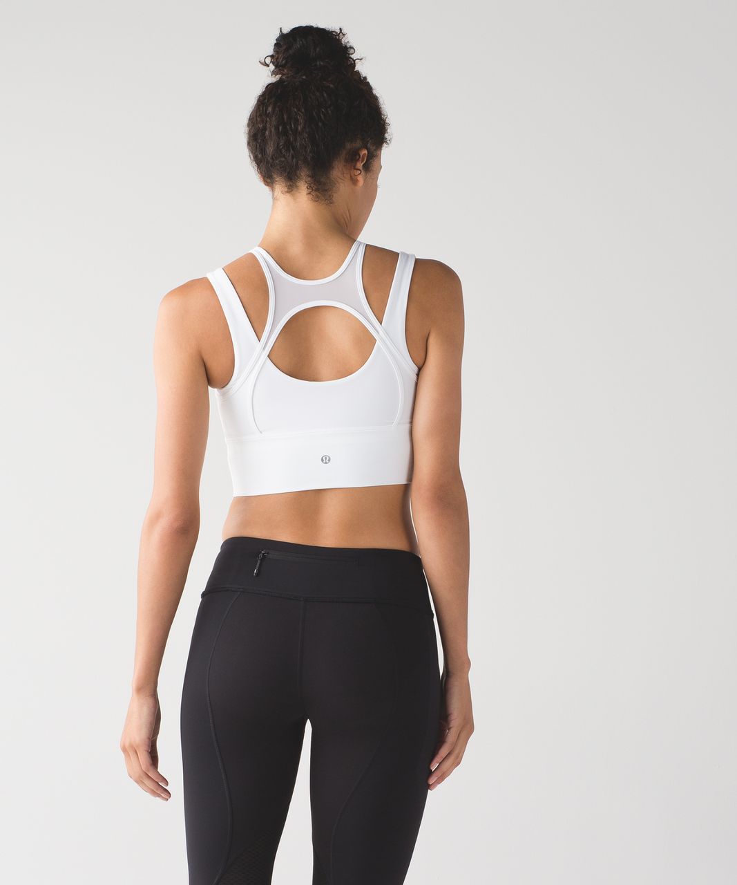 Lululemon Double Tap Long Line Bra - White - lulu fanatics