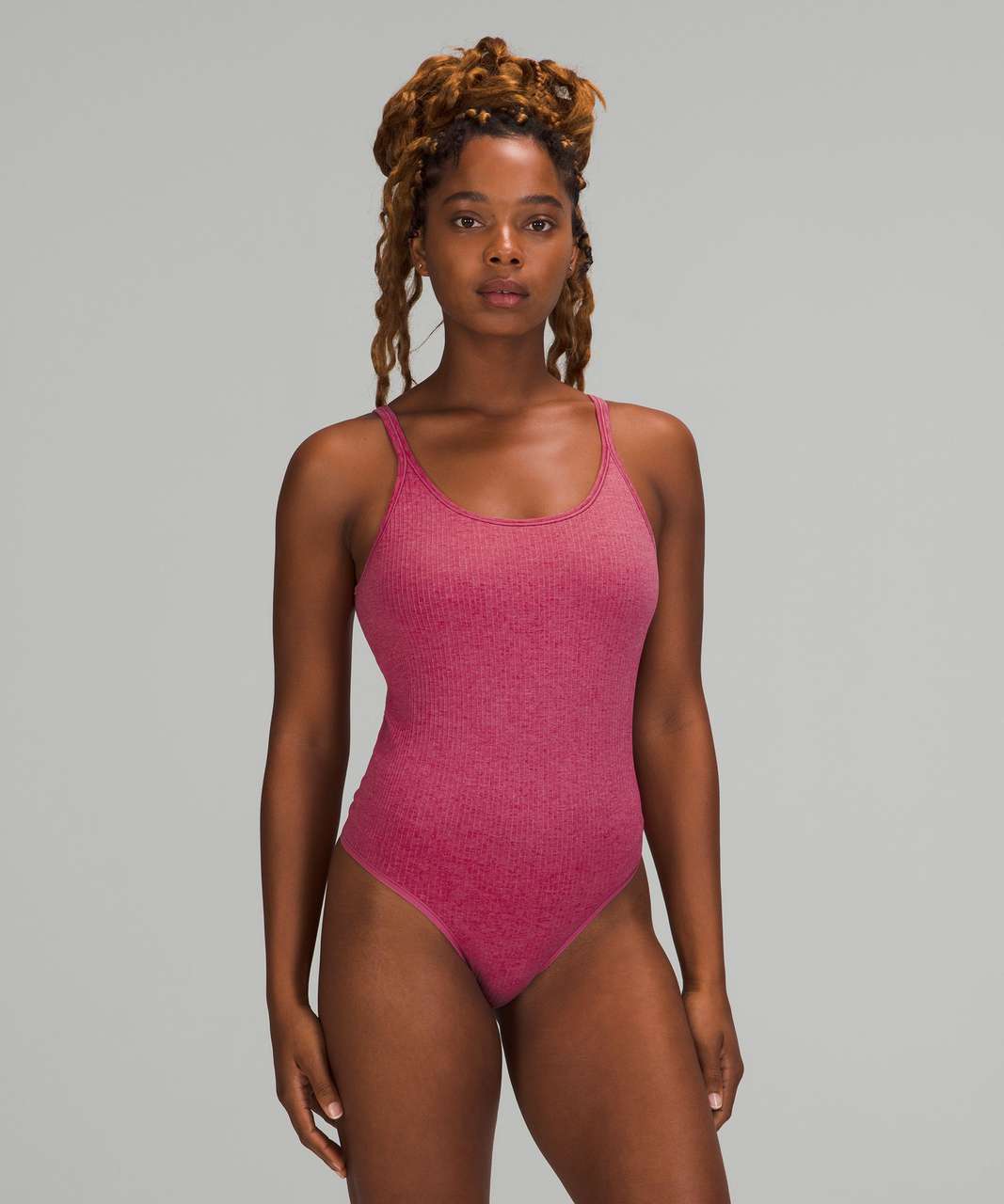 LULULEMON ATHLETICA SMOKEY BLUSH UNDERNEATH IT ALL BODYSUIT (L) NWT $68