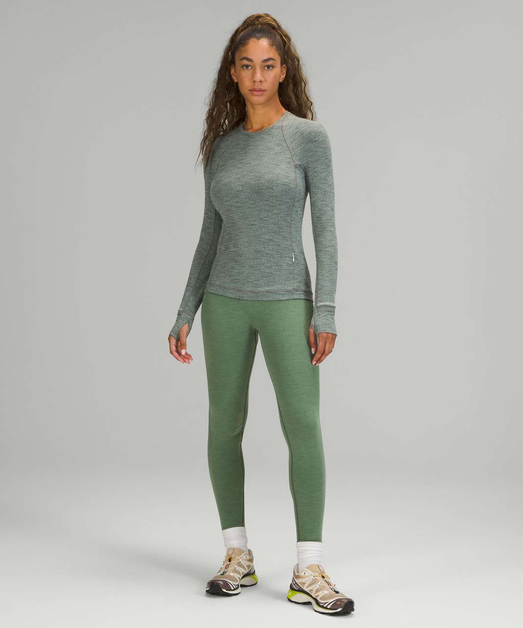 Lululemon Keep the Heat Thermal High-Rise Tight 27 - Green Twill