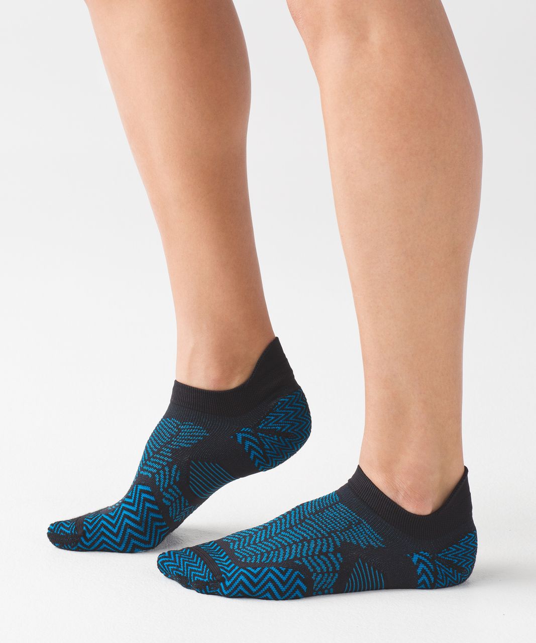 Lululemon Speed Sock (Silver) - Black / Shocking Blue / Ice Blue