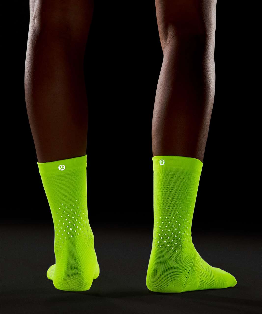 Lululemon Power Stride Crew Sock *Reflective - Highlight Yellow (Second Release)