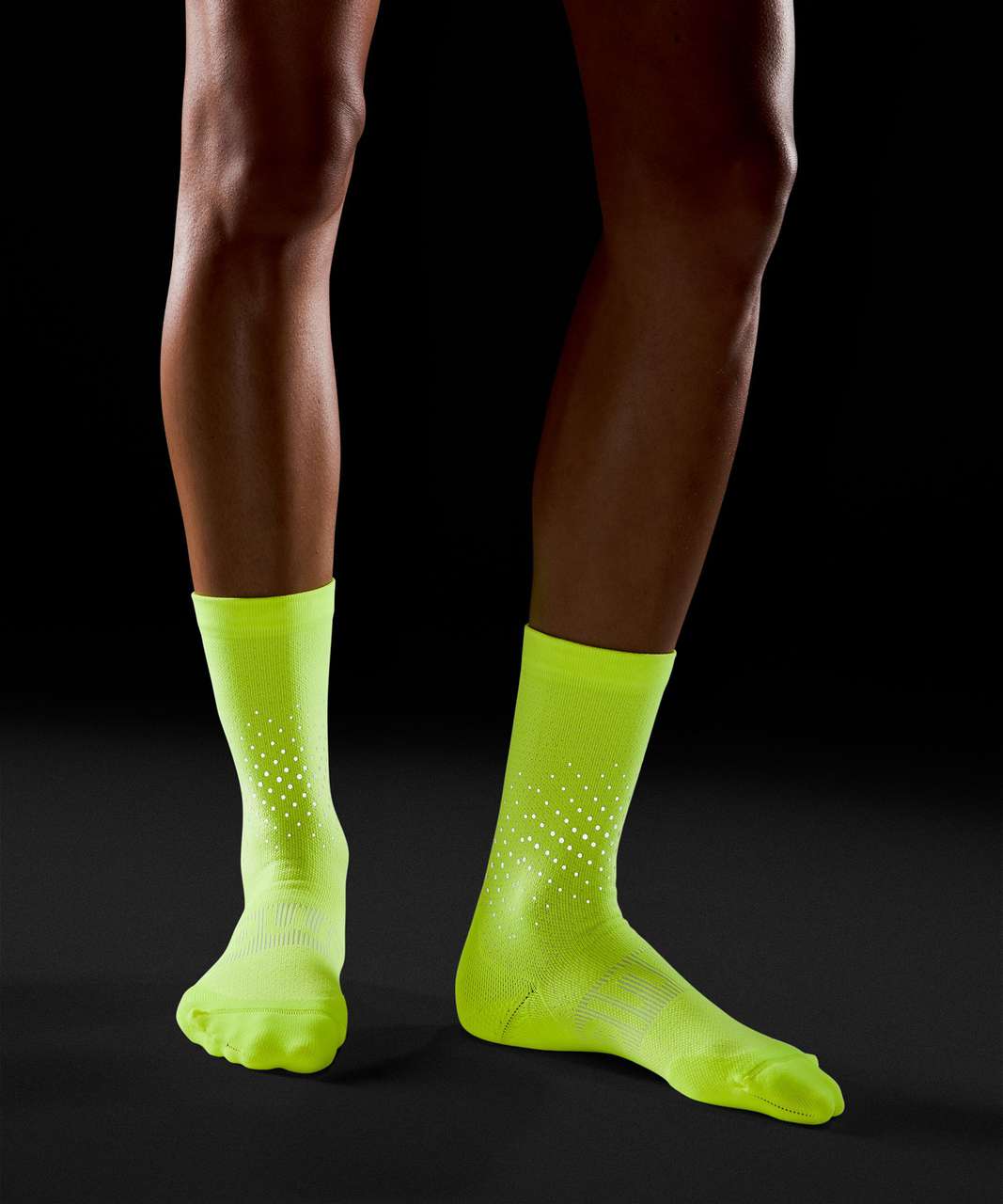 Lululemon Power Stride Crew Sock *Reflective - Highlight Yellow (Second Release)