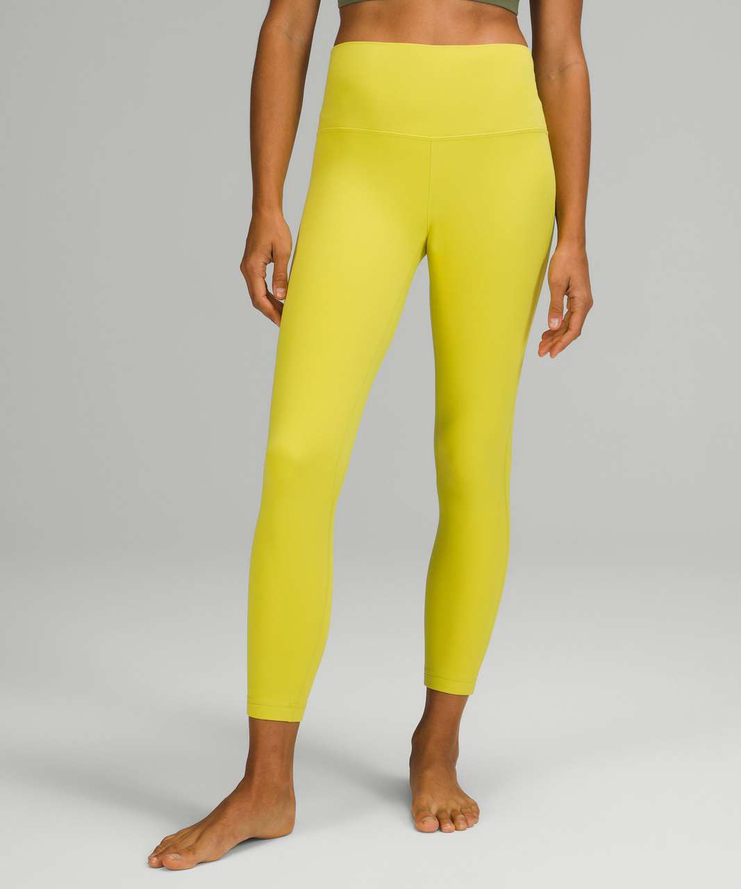 Lululemon Align Women's 4 Pant 25 Inseam Yellow Athletic Leggings + Pockets