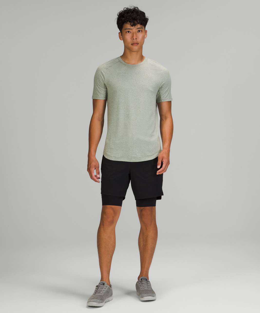 Lululemon Drysense Short Sleeve Shirt - Green Twill / White - lulu fanatics