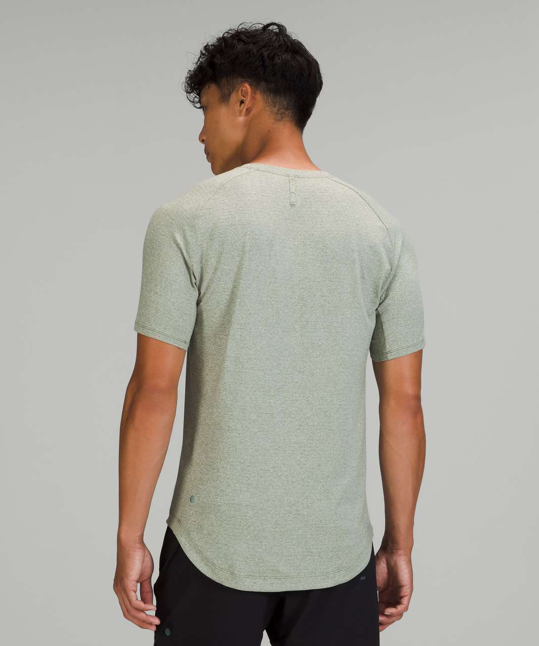 Lululemon Drysense Short Sleeve Shirt - Green Twill / White