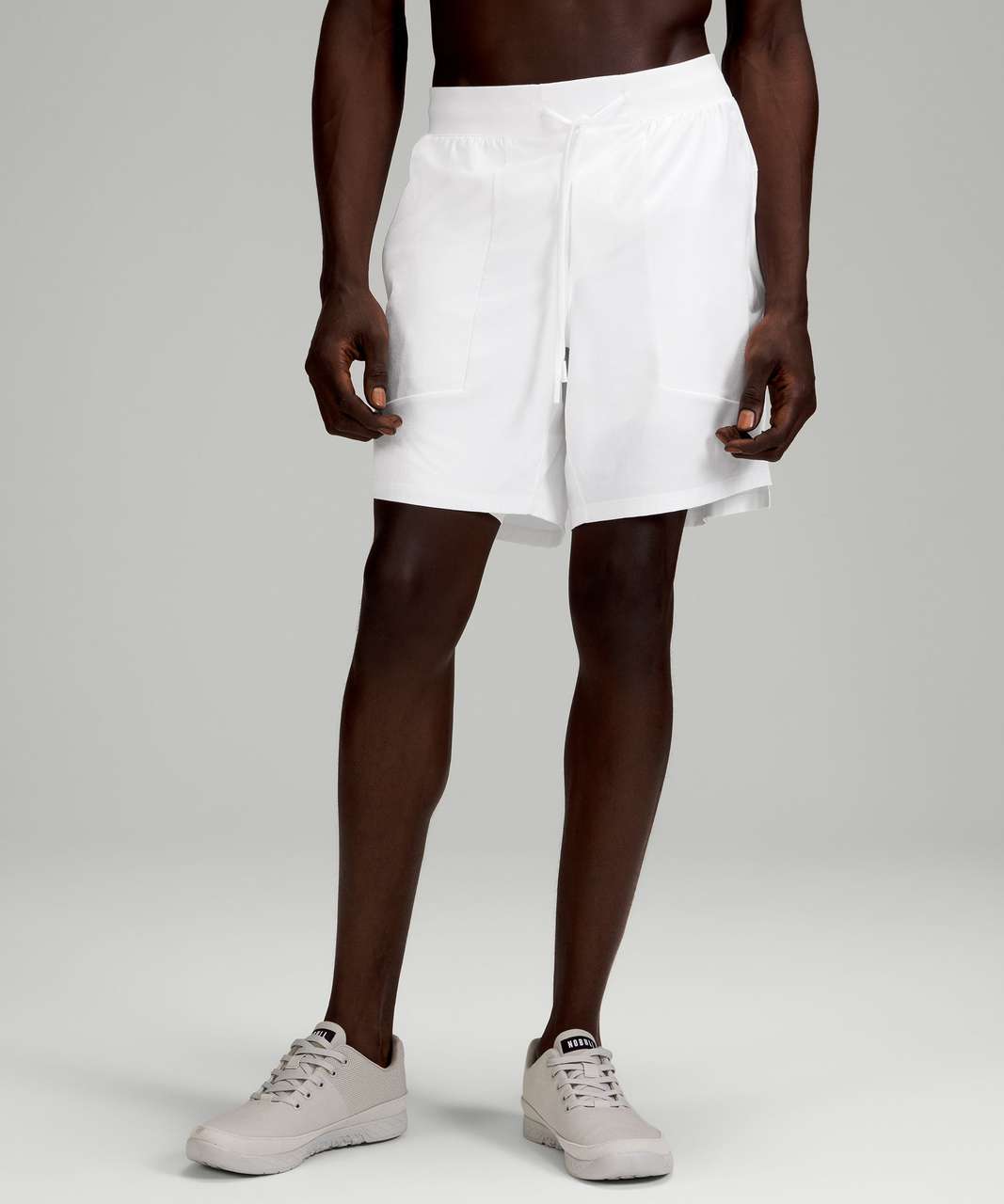 White Commission 10 stretch-nylon shorts, Lululemon