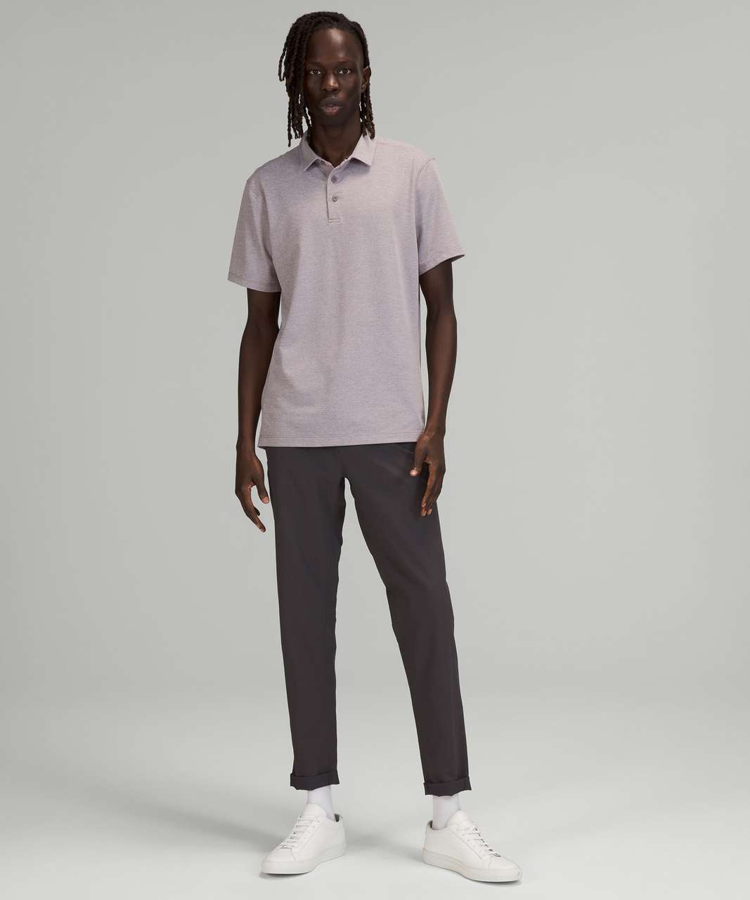 Lululemon Evolution Short Sleeve Polo Shirt - Heathered Lunar Rock