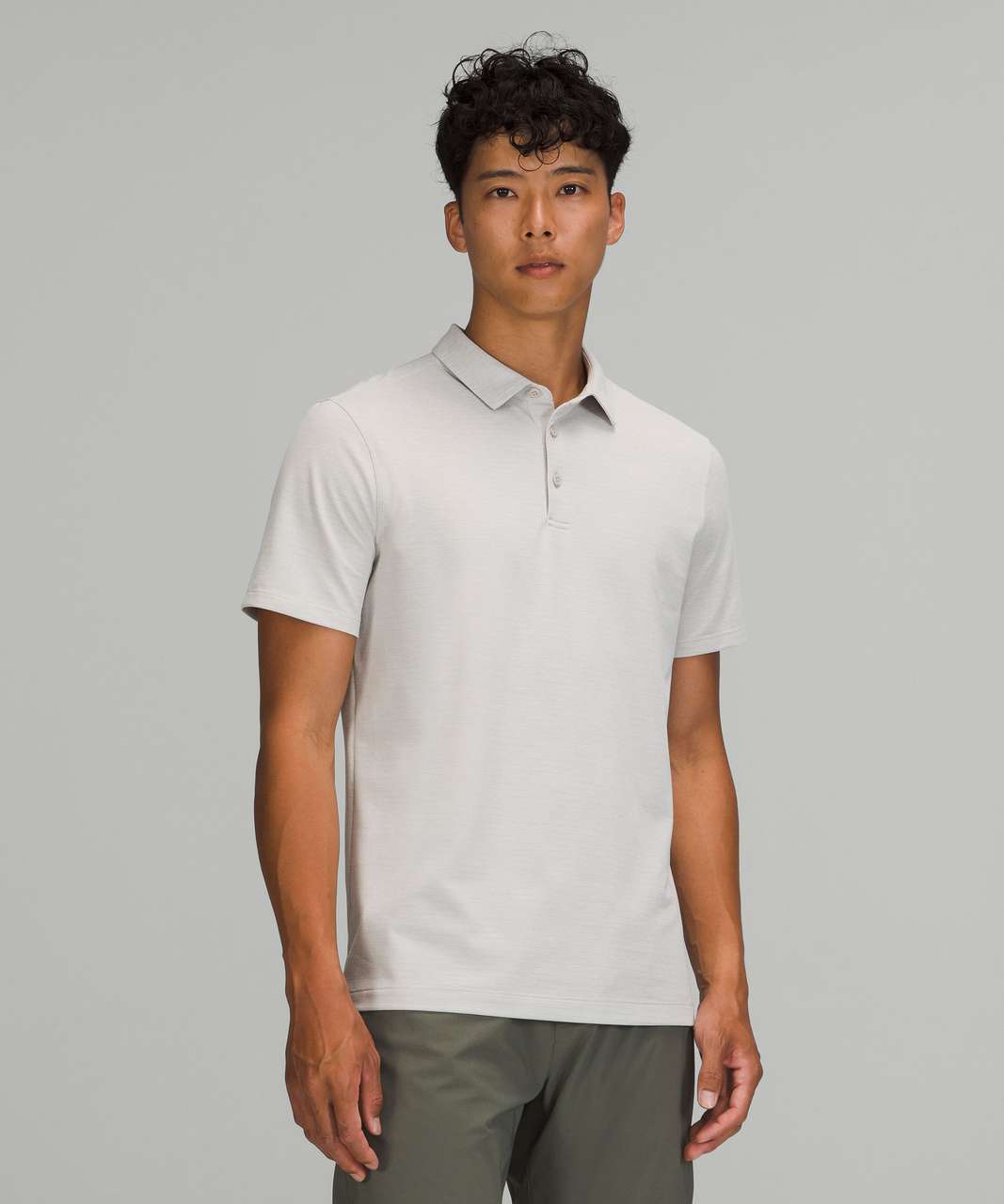 Lululemon Evolution Short Sleeve Polo Shirt - Heathered Dove Grey