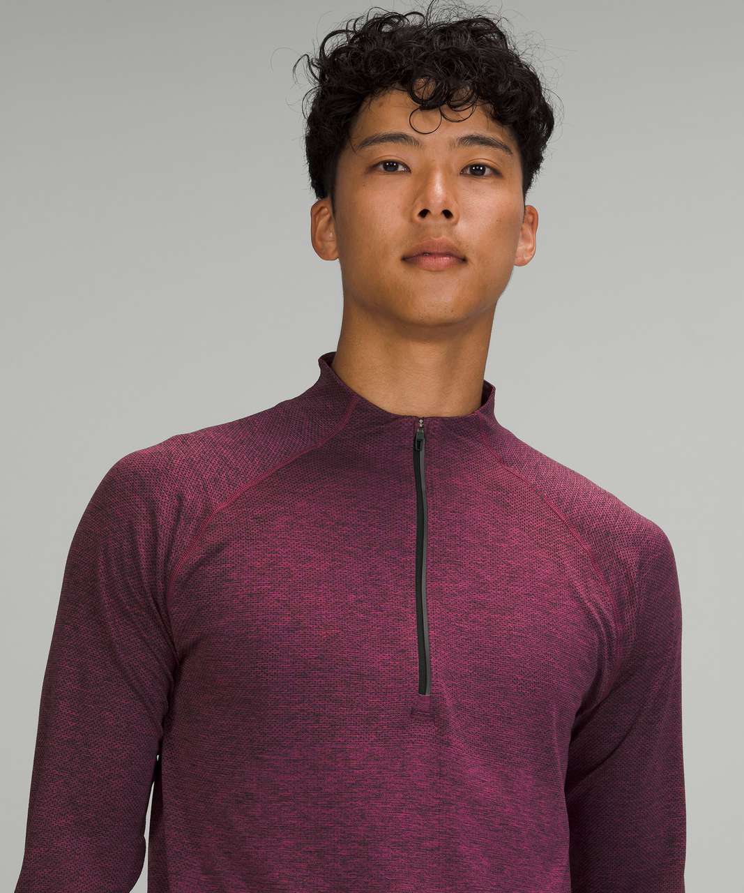 Lululemon Metal Vent Tech 1/2 Zip 2.0 - Rainforest Green / Pink Lychee