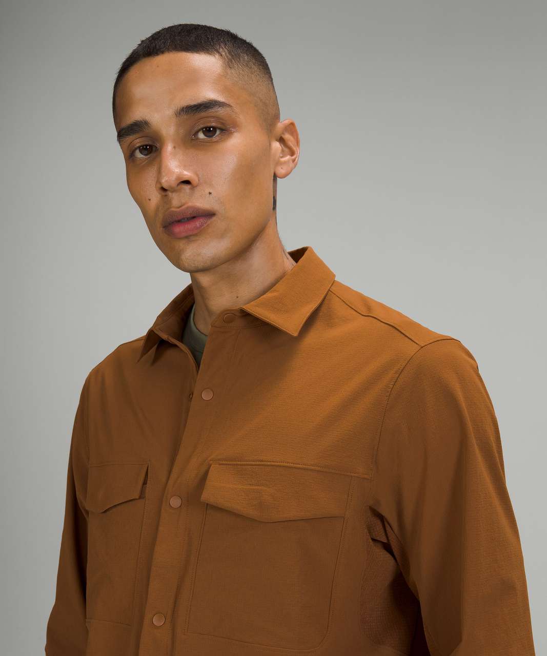 Lululemon Double Pocket Long Sleeve Overshirt - Copper Brown