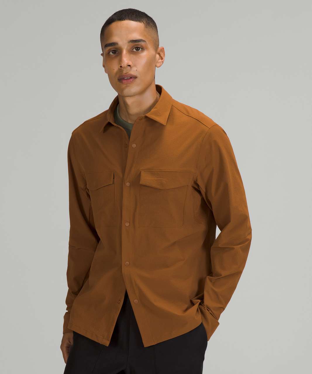 Lululemon Double Pocket Long Sleeve Overshirt - Copper Brown