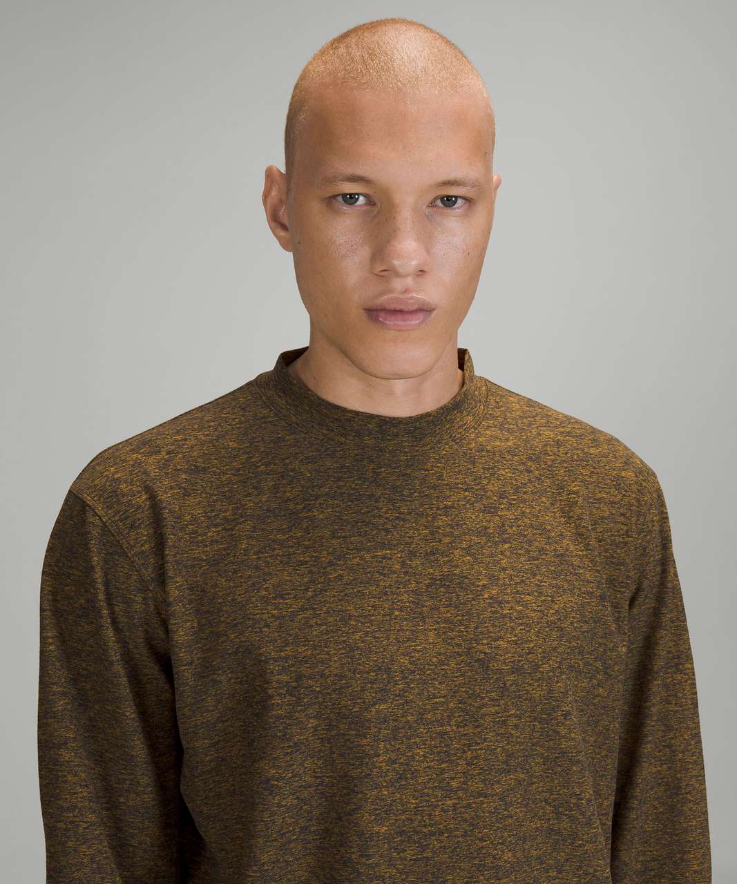 Lululemon Rulu Mock Neck Long Sleeve - Heathered Gold Spice