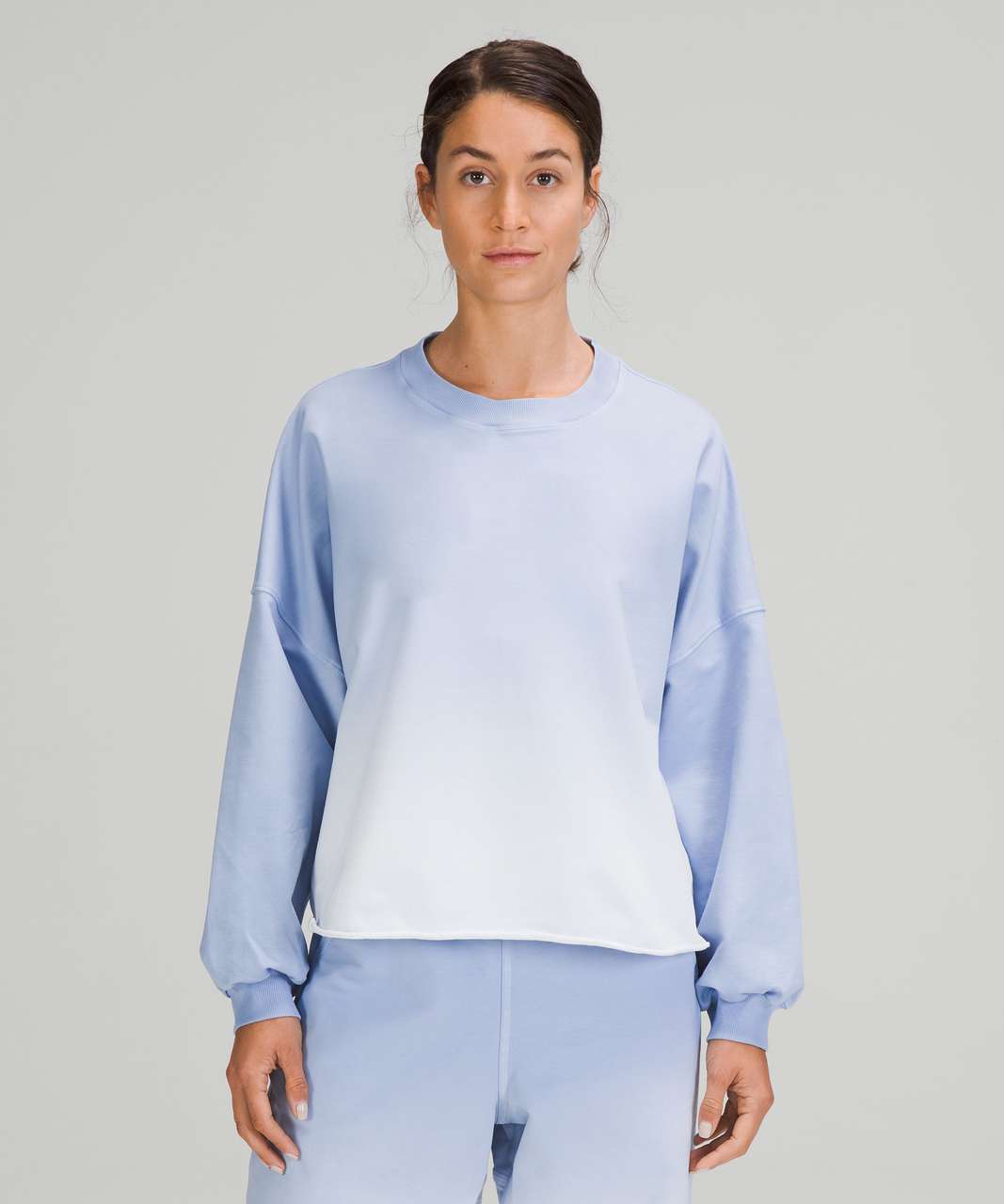 Lululemon LA Oversized Boxy Crew - Blue Linen Ombre Wash