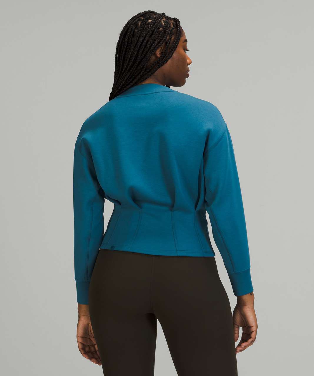 Lululemon Gathered Waist Crew Pullover - Capture Blue - lulu fanatics