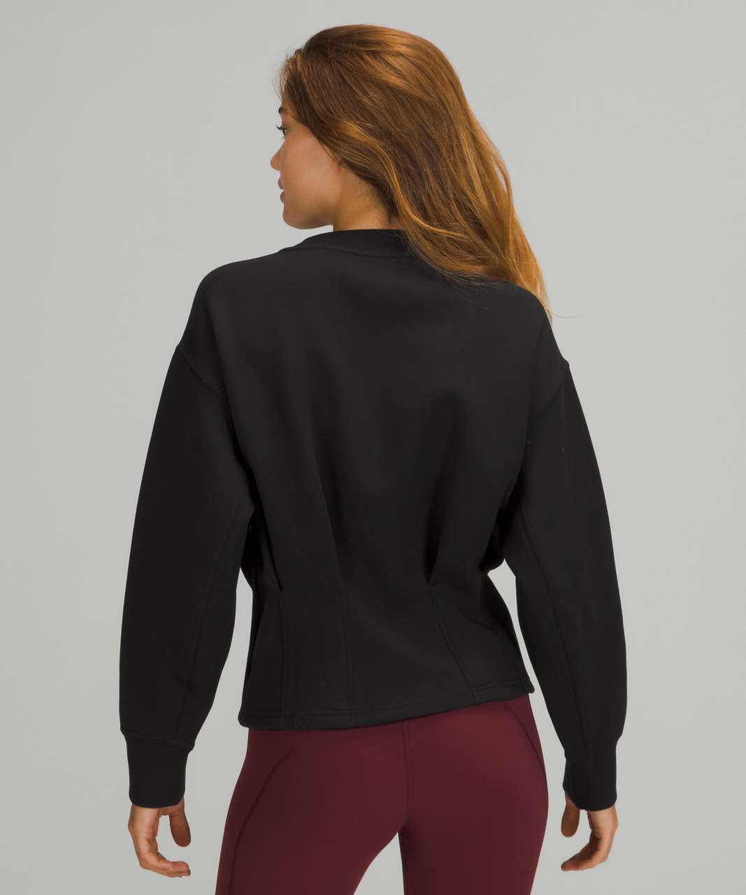 Lululemon Gathered Waist Crew Pullover - Black - lulu fanatics