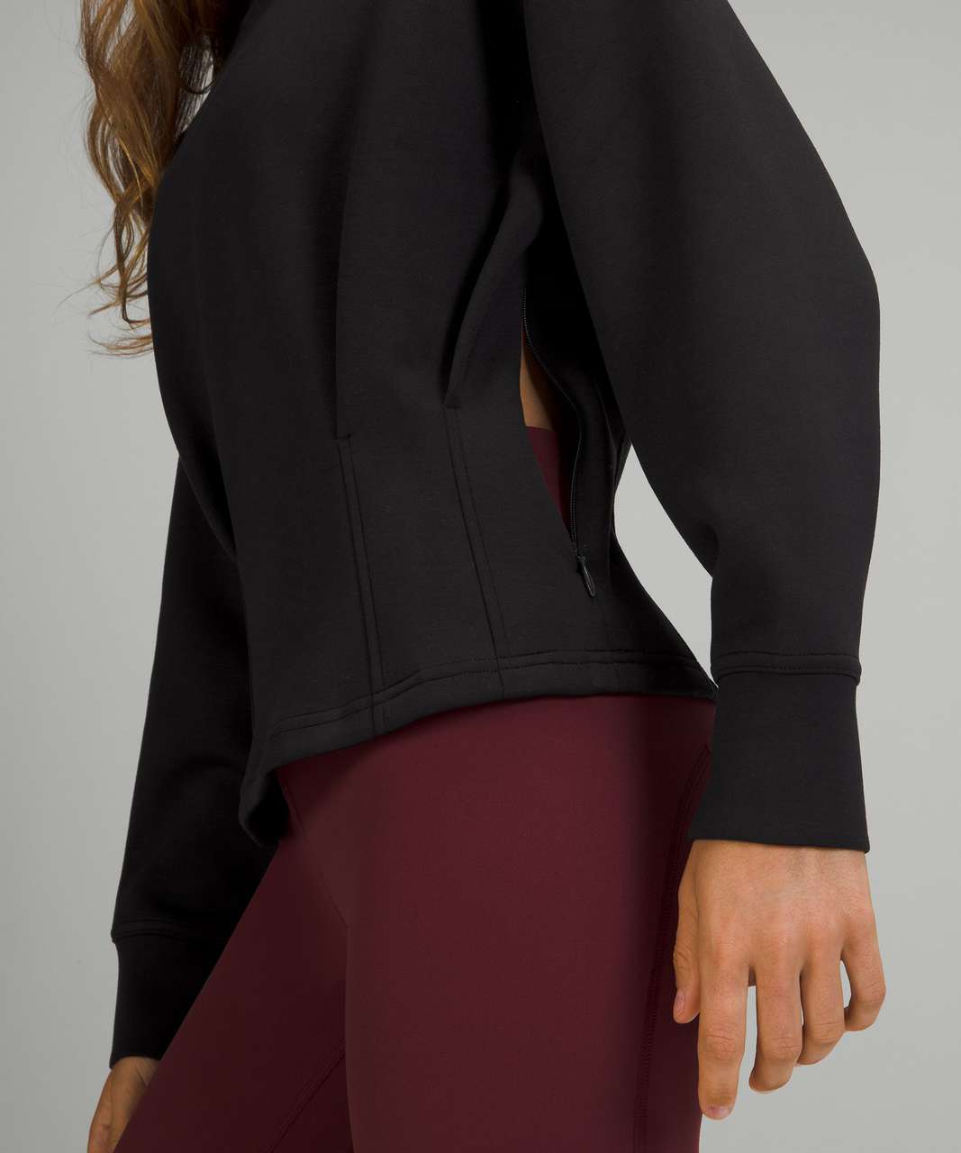 Lululemon Gathered Waist Crew Pullover - Black