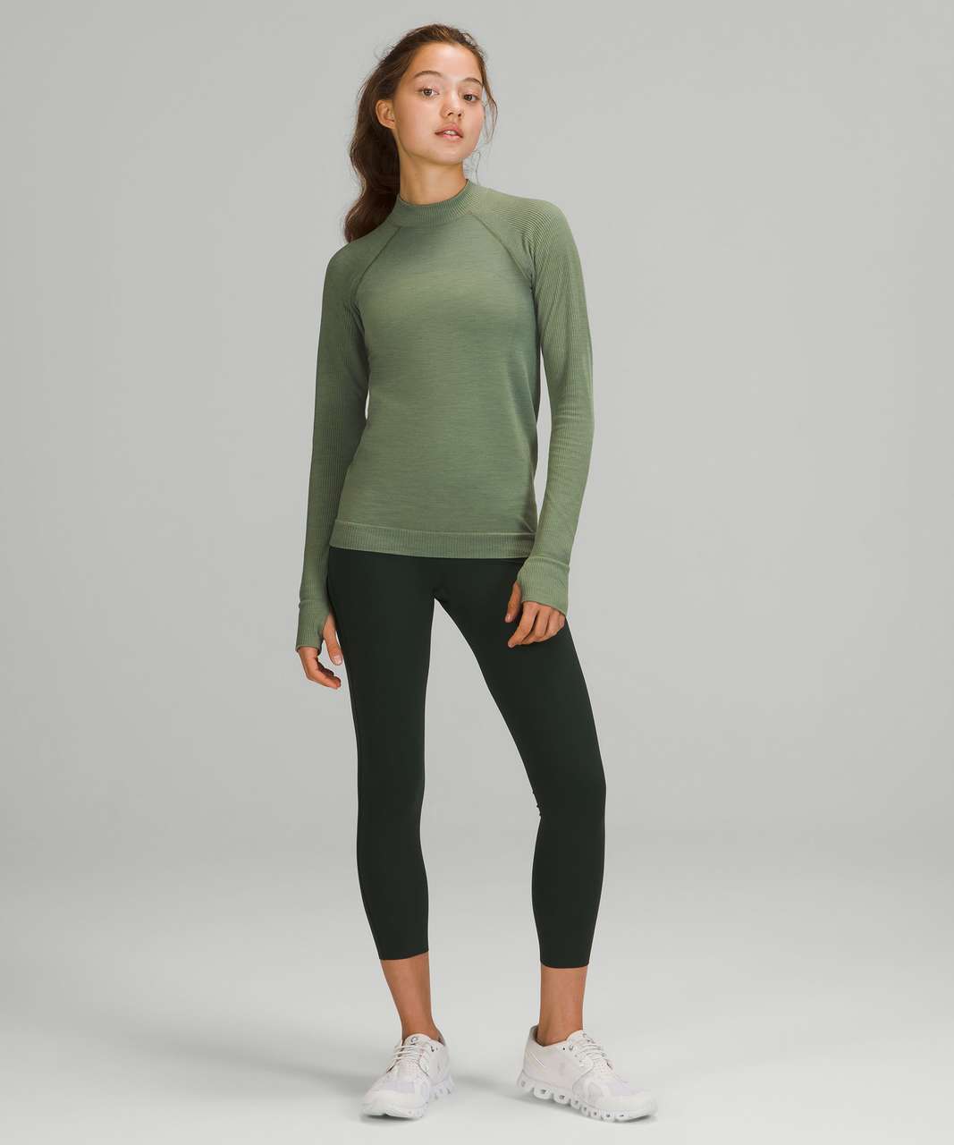 Lululemon Keep the Heat Thermal Long Sleeve - Silver Drop - lulu fanatics