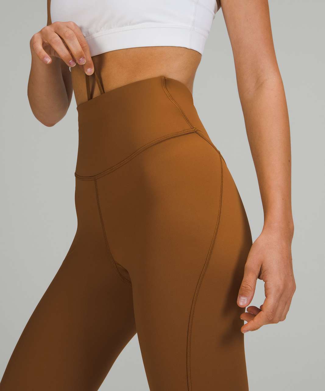 Lululemon Legging Instill HR tight 25” SZ 14 Nulu W5DJTS Copper Brown High  Rise | eBay