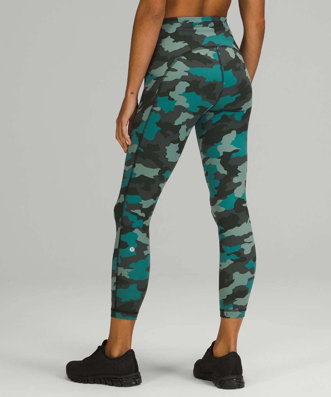 Lululemon Fast and Free Tight 25 Heritage 365 Green Camo Leggings