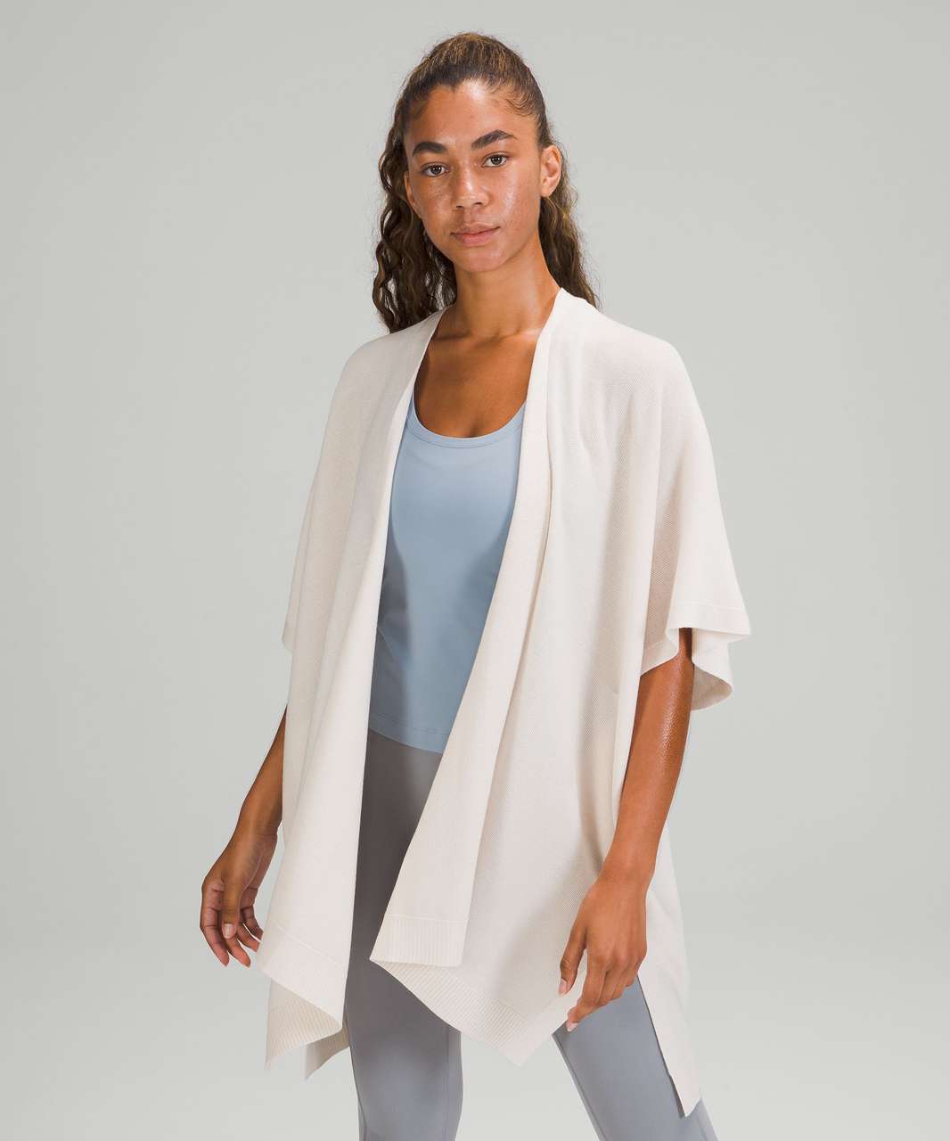 Lululemon Merino Wool Short Sleeve Wrap - White Opal