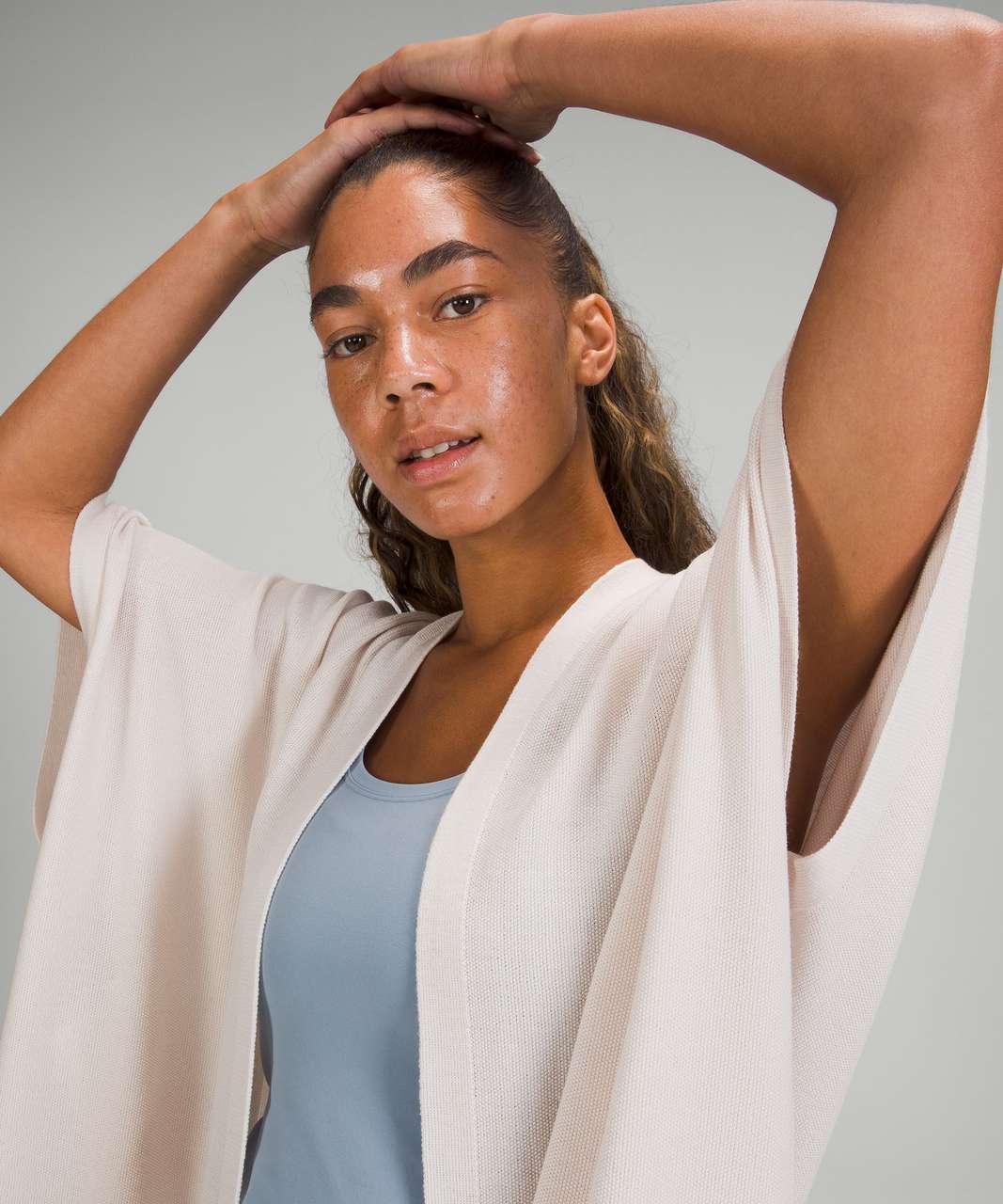 Lululemon Merino Wool Short Sleeve Wrap - White Opal