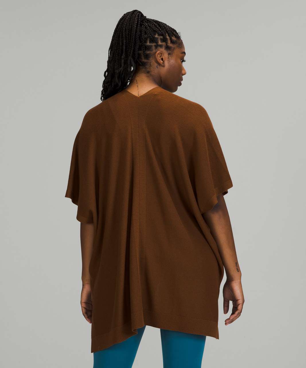 Lululemon Merino Wool Short Sleeve Wrap - Copper Brown