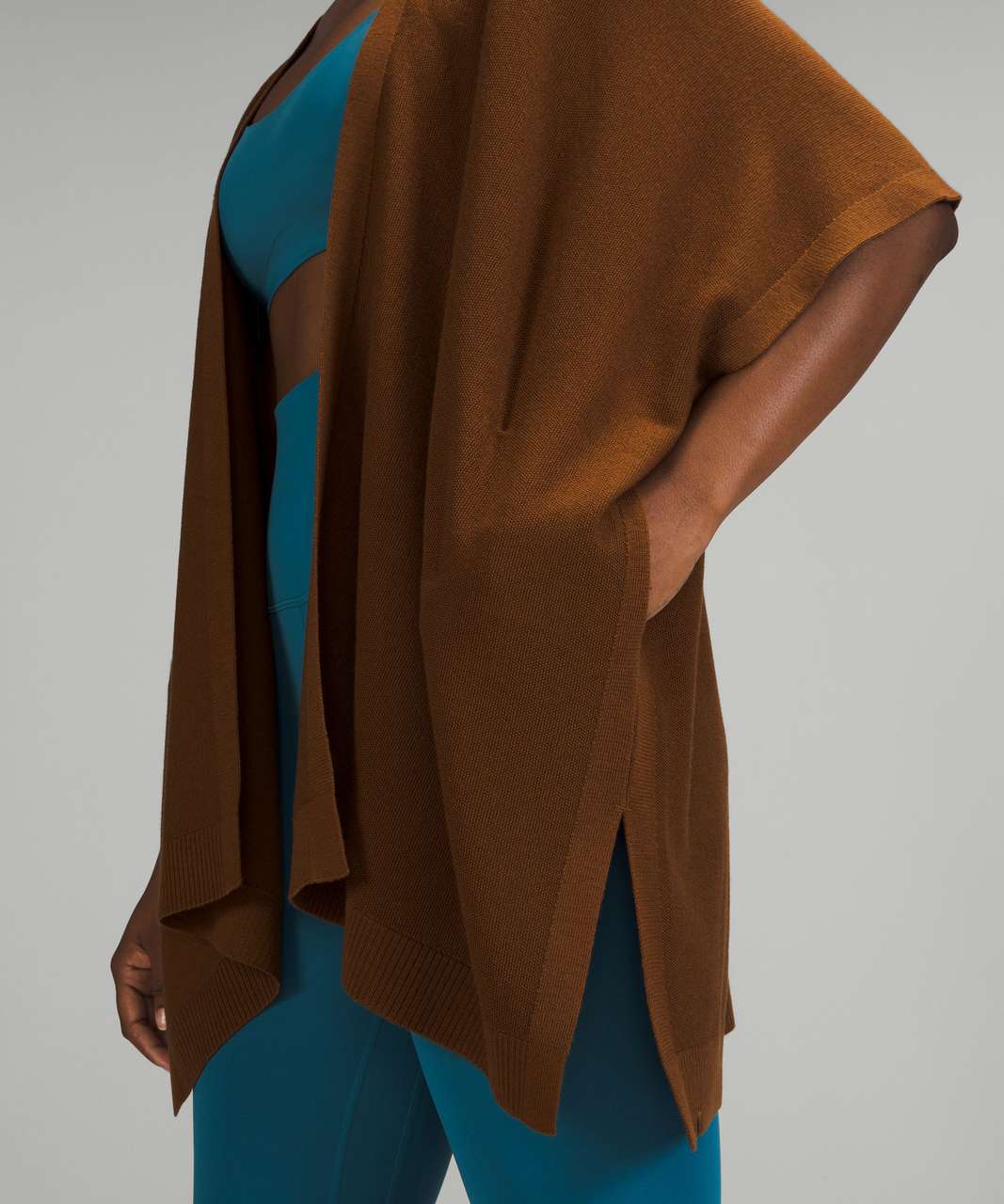 Lululemon Merino Wool Short Sleeve Wrap - Copper Brown