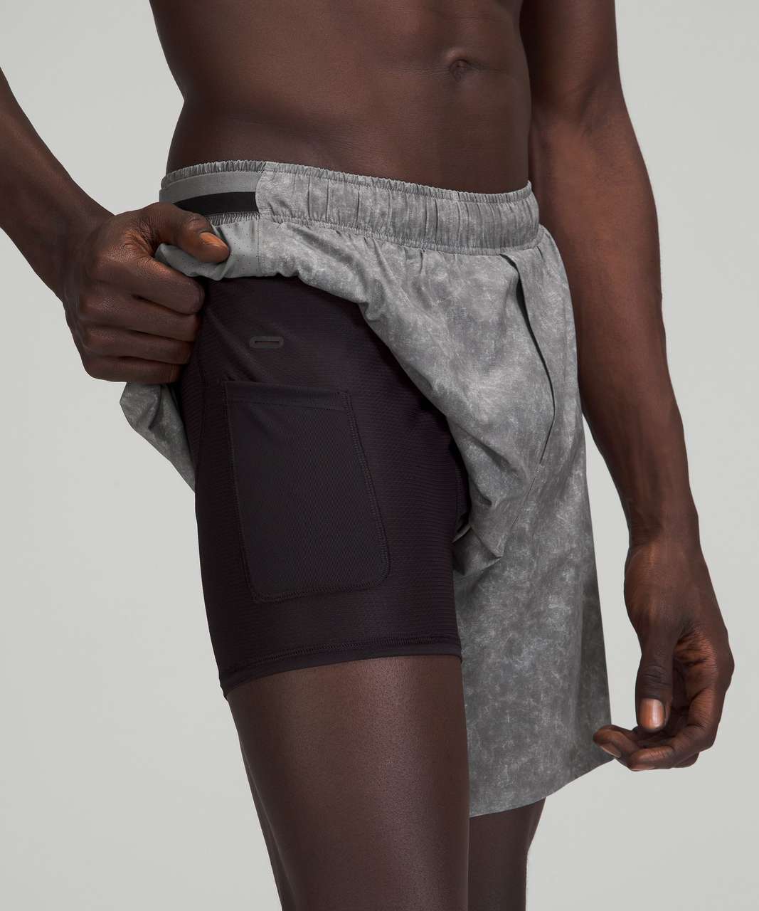 Shop Lululemon Shorts Outlet Online - Gravel Dust Asphalt Grey