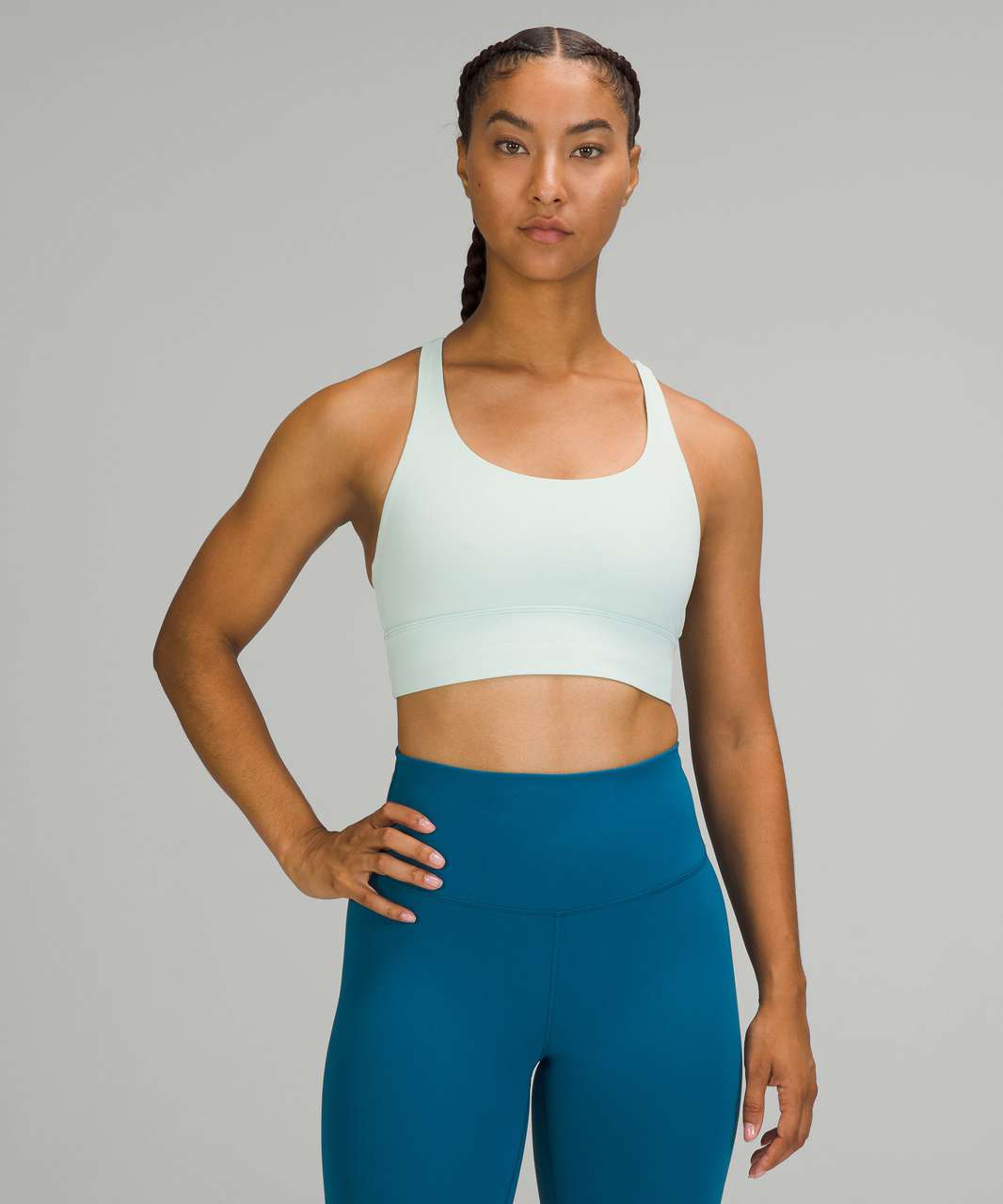 Lululemon Energy Longline Bra *Medium Support, B–D Cups - Delicate Mint - lulu  fanatics