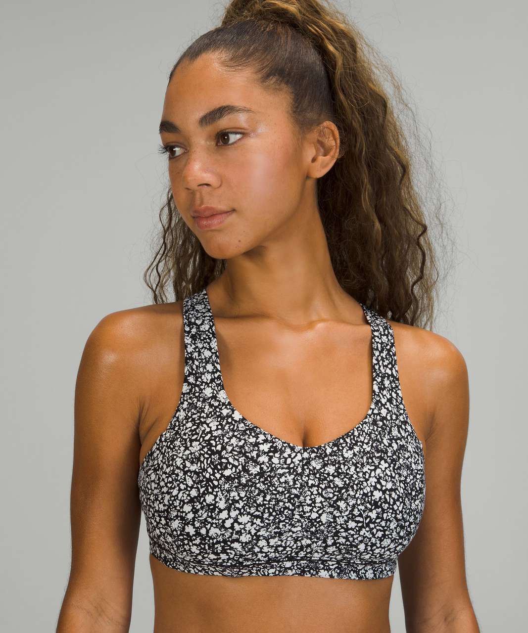 Lululemon Free to Be Serene Bra *Light Support, C/D Cup - Venture Floral Alpine White Black / White