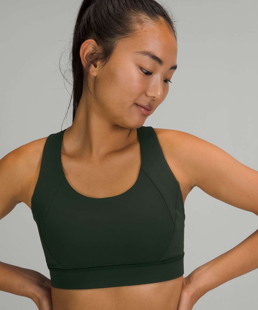 Lululemon Free to Be Elevated Bra *Light Support, DD/DDD(E) Cups -  Rainforest Green / Green Twill - lulu fanatics