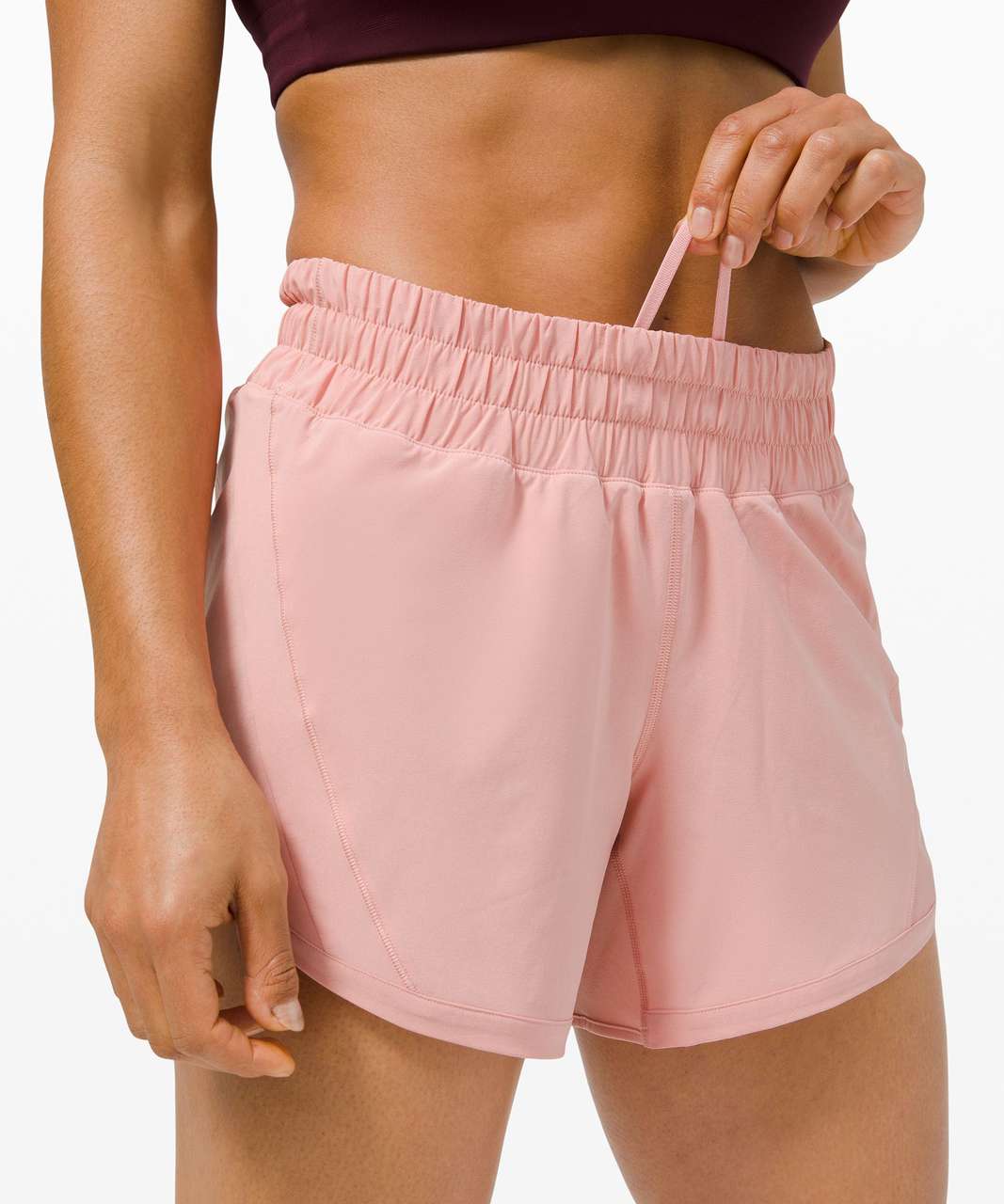 Lululemon Track That Mid-Rise Lined Short 5 - Pink Puff - lulu fanatics