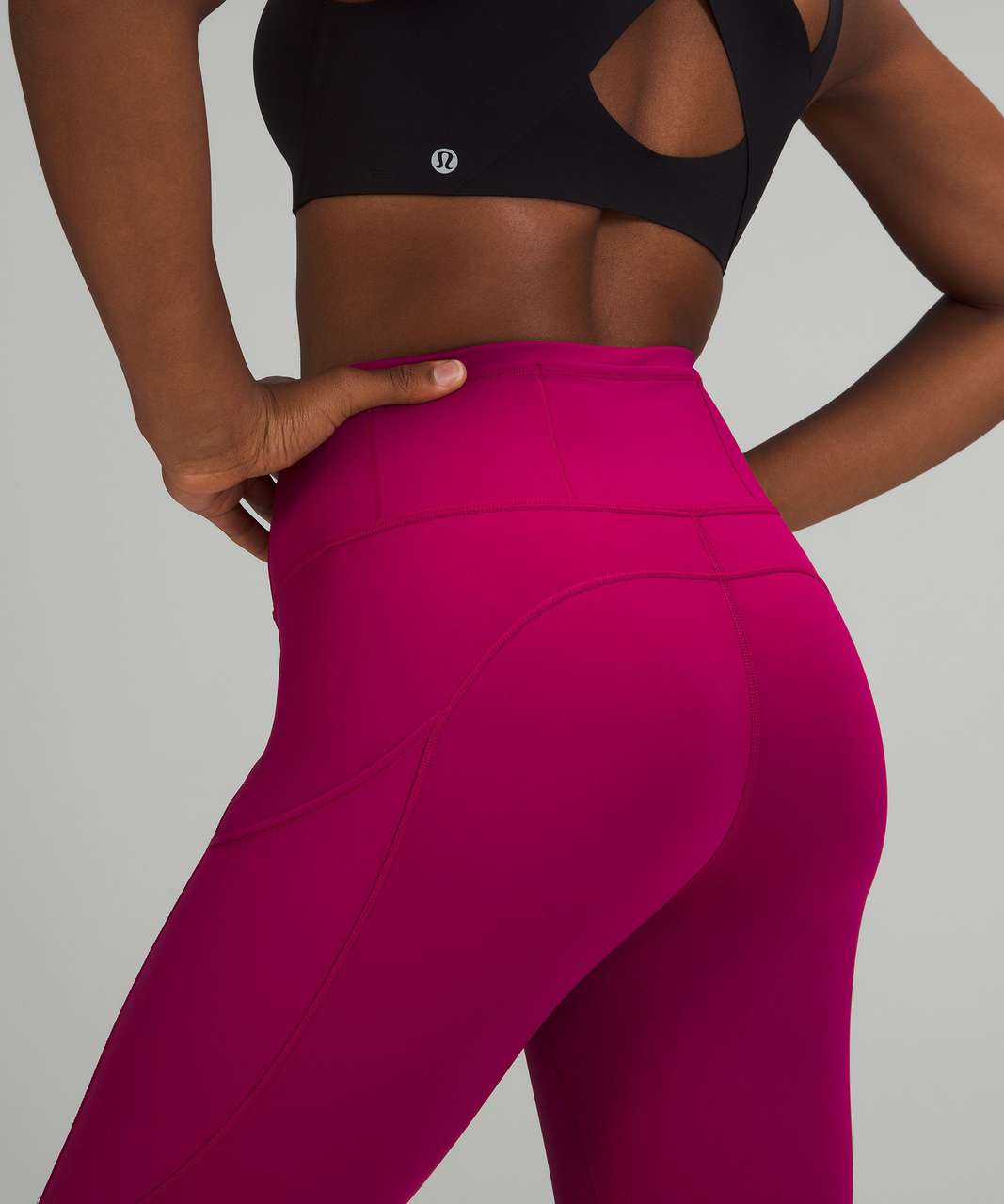 Lululemon Fast and Free High-Rise Crop 23 - Wild Berry - lulu fanatics