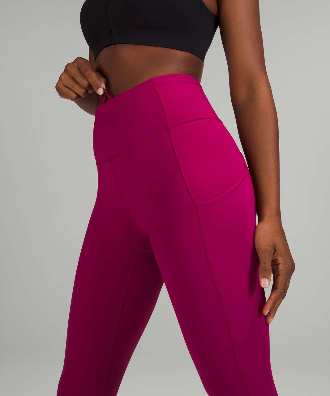 Lululemon Fast and Free High-Rise Crop 23 - Wild Berry - lulu