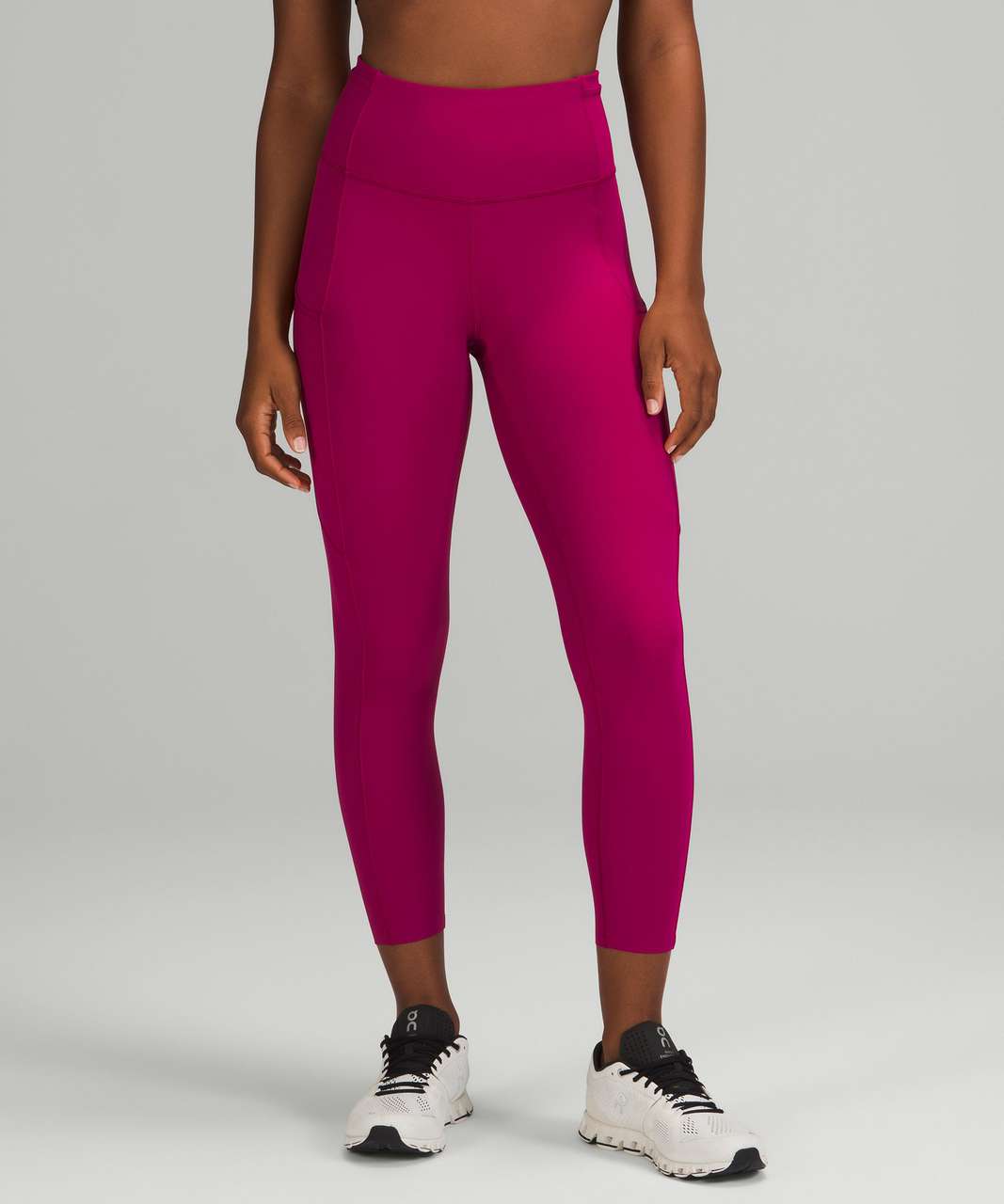 Lululemon Run Excel Crop Pink Striped Leggings Size 6 - $40 - From Lauren