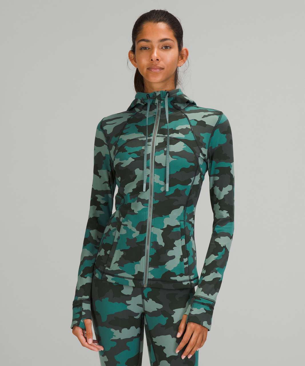 Lululemon Hooded Define Jacket *Nulu - Heritage 365 Camo Tidewater Teal Multi