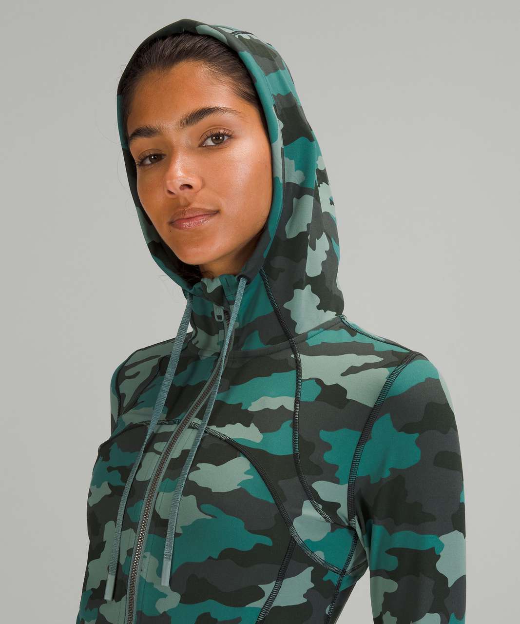 Lululemon Hooded Define Jacket *Nulu - Heritage 365 Camo Tidewater Teal Multi