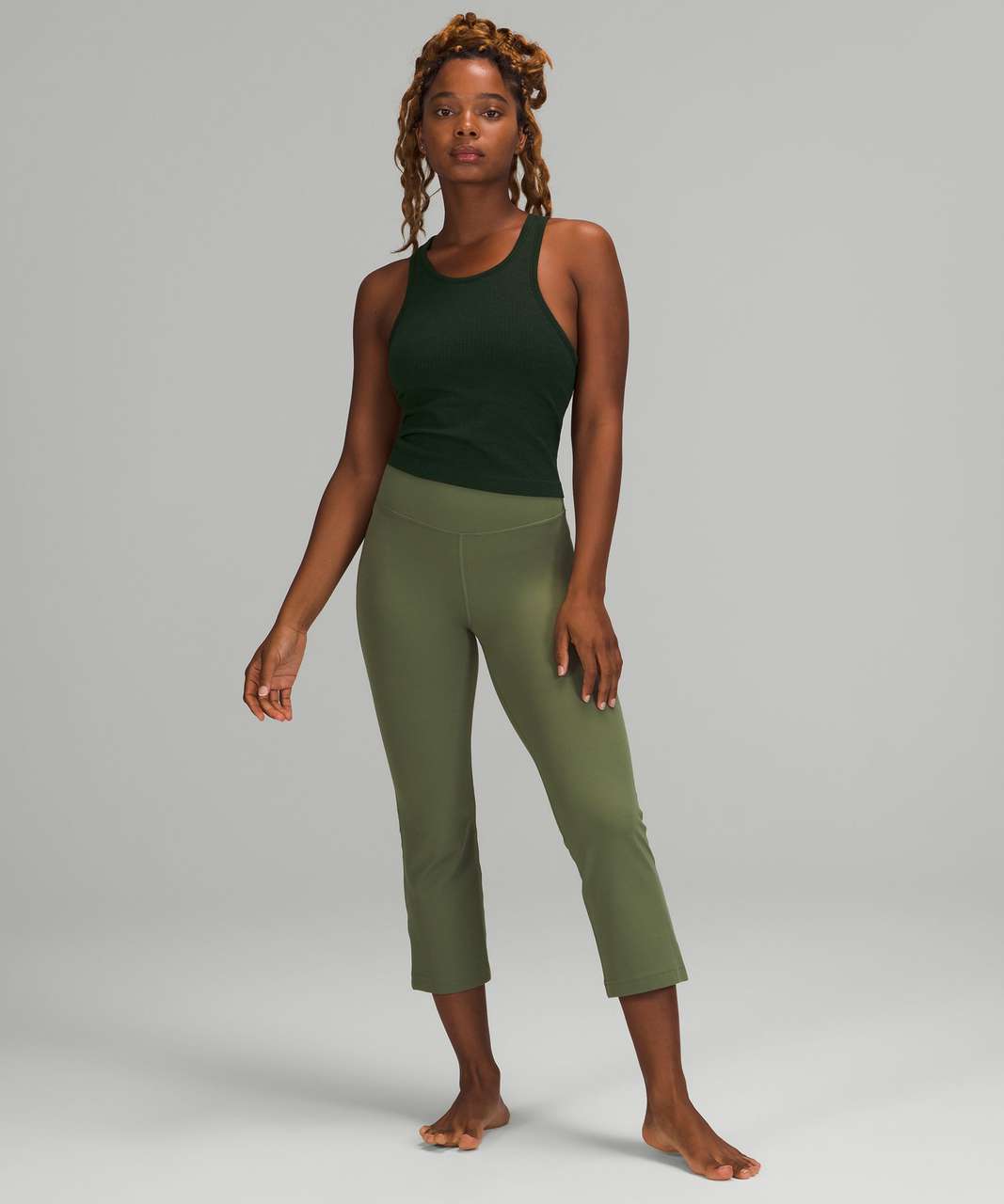 lululemon Ebb To Street Tank Everglade Green Size 8 EVRG NWT