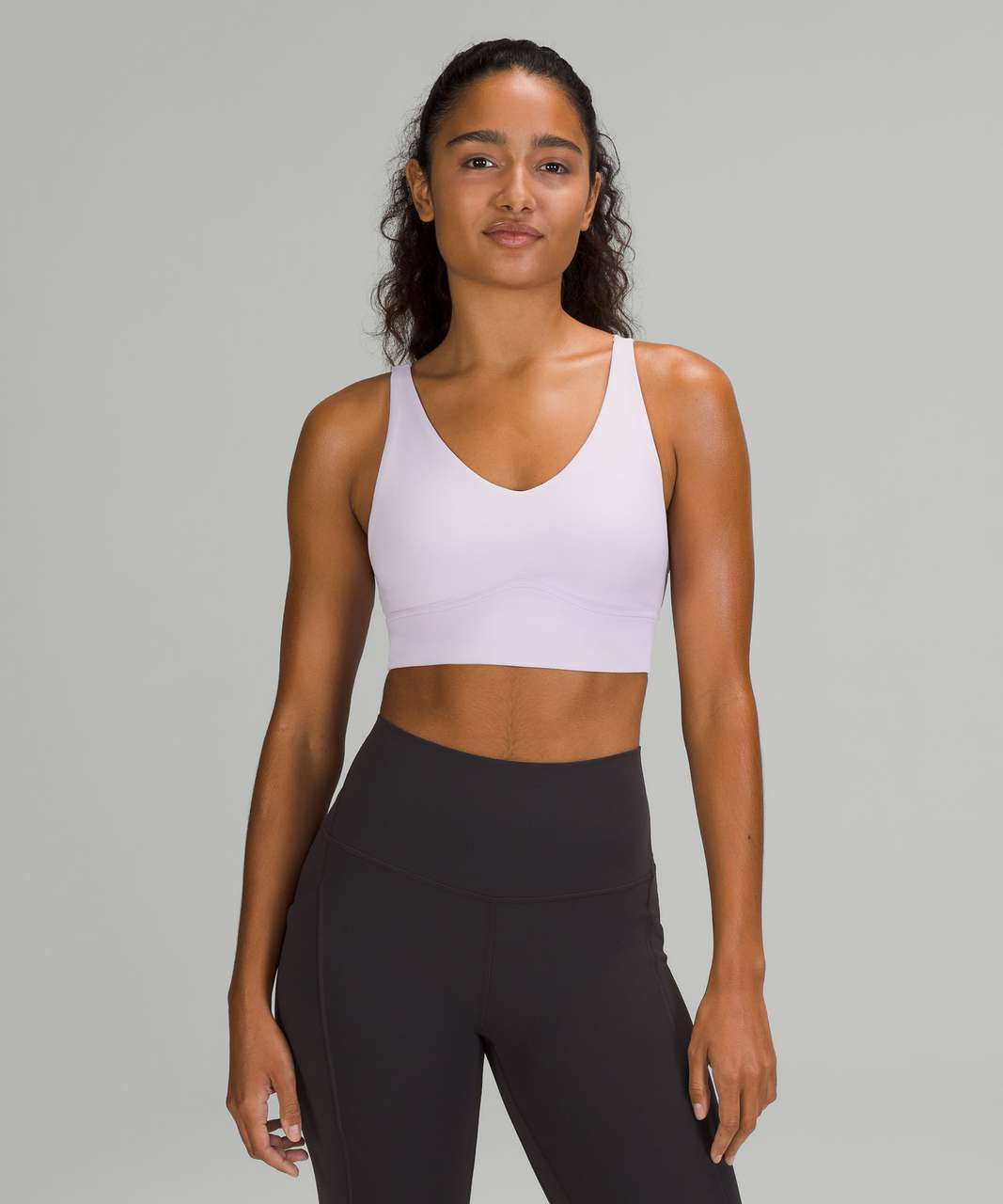 Lululemon In Alignment Longline Bra *Light Support, B/C Cup - Lavender Dew  - lulu fanatics