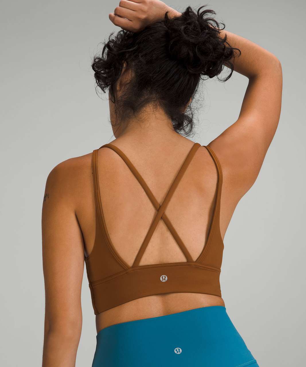 Lululemon In Alignment Longline Bra Light Support, B/c Cup In Ocean Air |  ModeSens