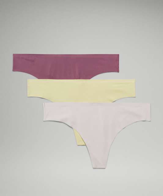 Lululemon InvisiWear Mid Rise Thong Underwear - Soft Sand - lulu fanatics