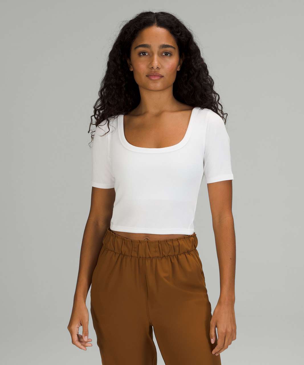 White Ribbed Top - Cutout Top - Short Sleeve Top - Lulus