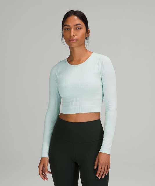 LULULEMON EBB TO STREET LONG SLEEVE SHIRT WHITE OPAL SIZE 12